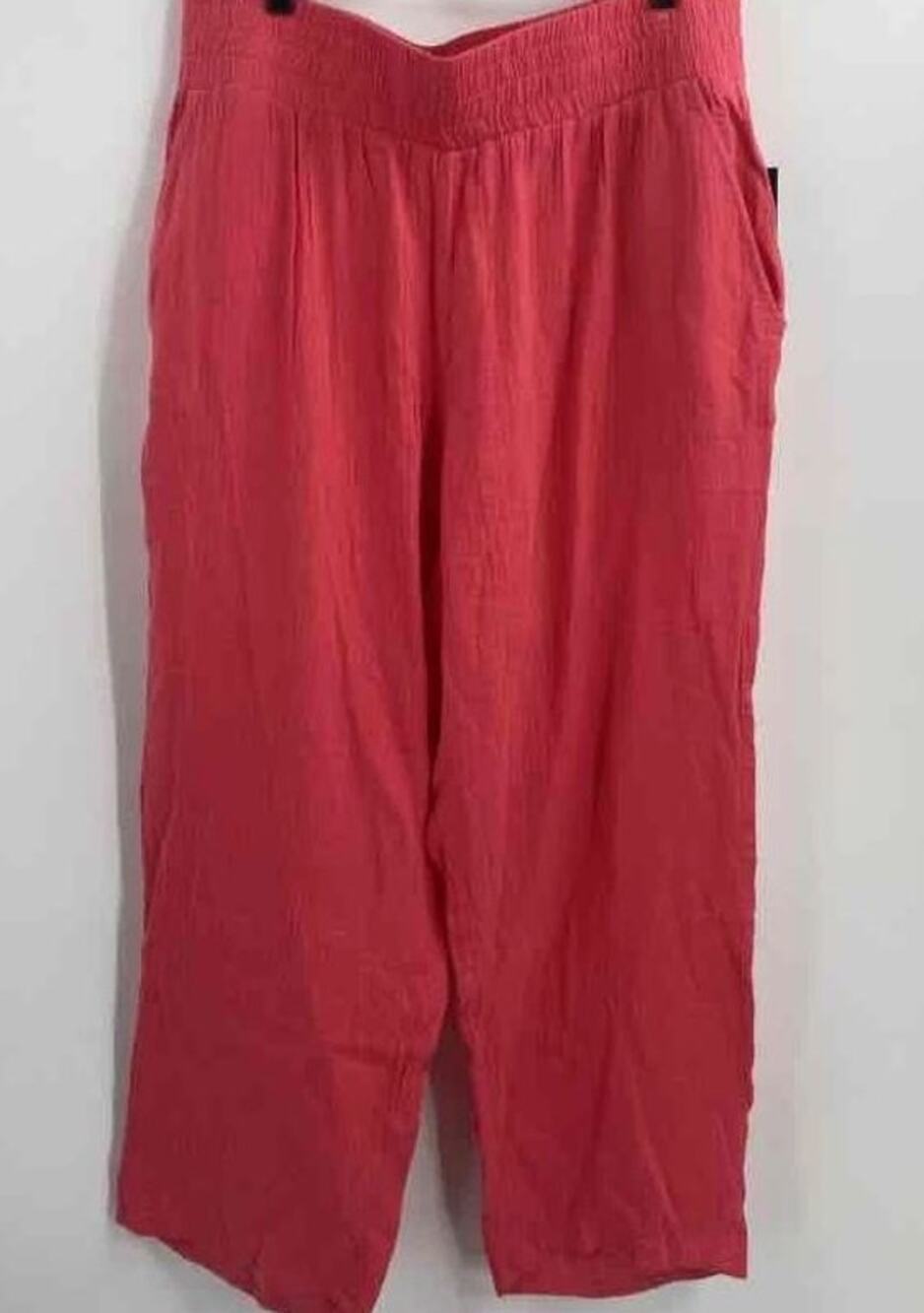 NWT DKNY Jeans Womens Pink PULL ON Ankle Pants Size 2X ELASTIC Waist